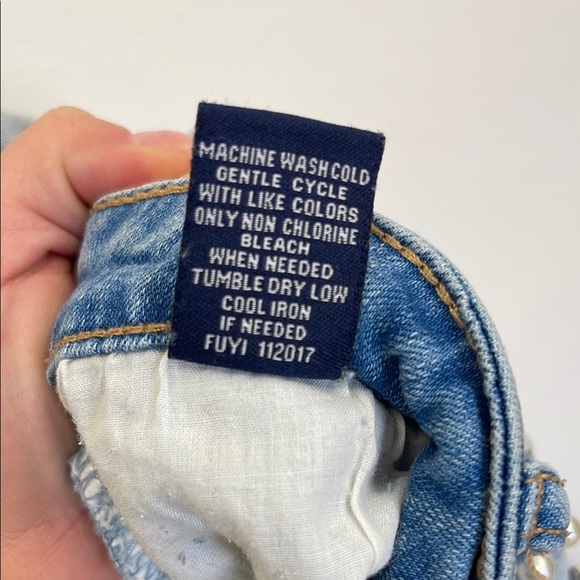 Hippie Laundry Blue Denim Shorts with Pearl Accents size 30 - Picture 7 of 7